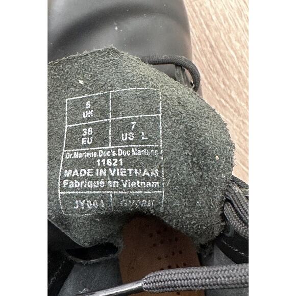 Dr. Martens|11821/1460 Airware Smooth Leather Lace Up Boots|Matte Black|SZ 7 - Picture 5 of 6